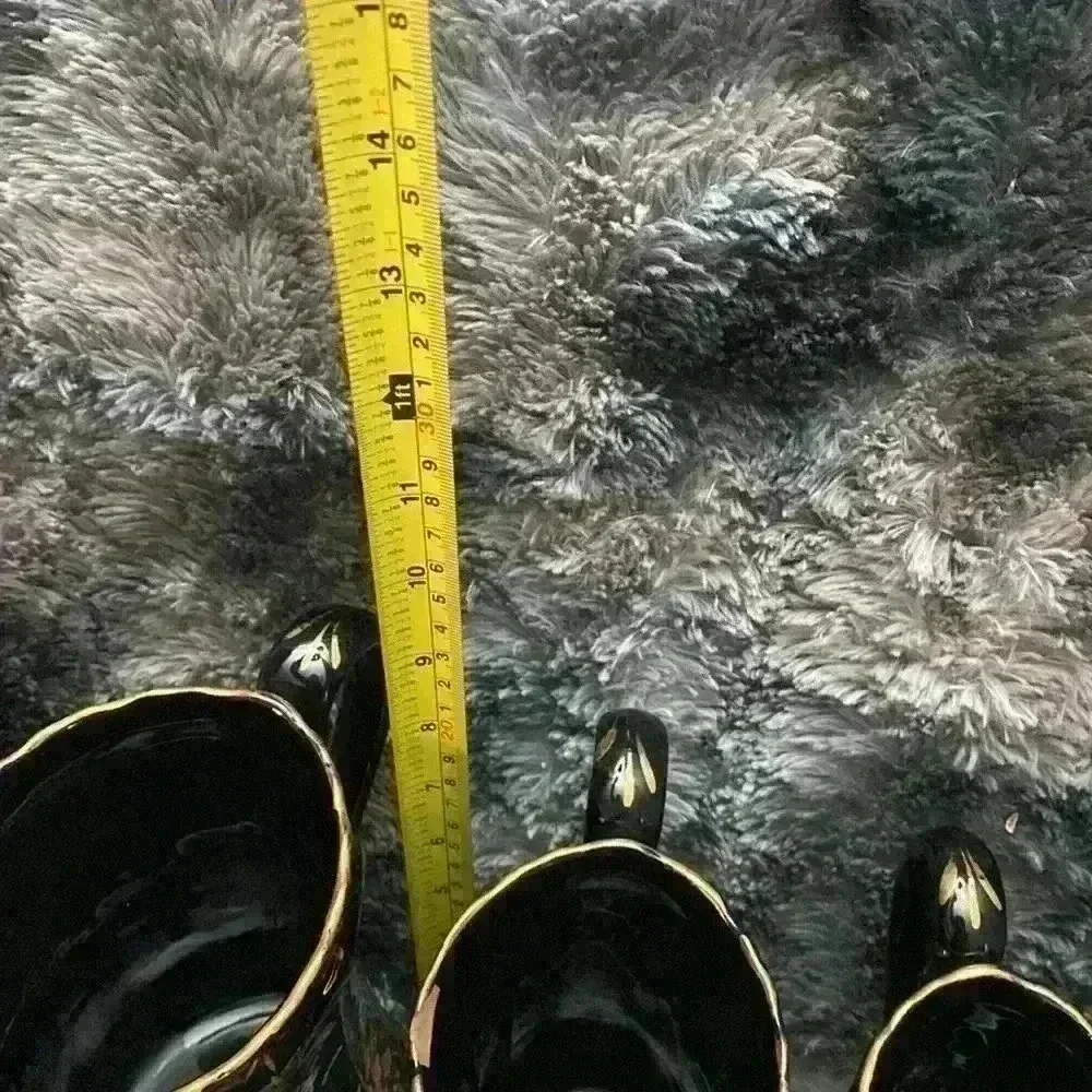 3 Black Glazed Pottery  antique style water jugs - Picture 14 of 15